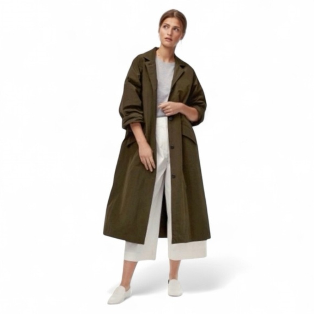 NWOT Aritzia Babaton Skylar Trench Coat in Khaki Green Size XXS